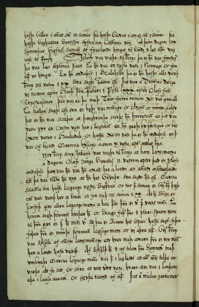 Copy of Íslendingabók by Jón Erlendsson, stored at Árni Magnússon Institute (page 14/25) by Jón Erlendsson